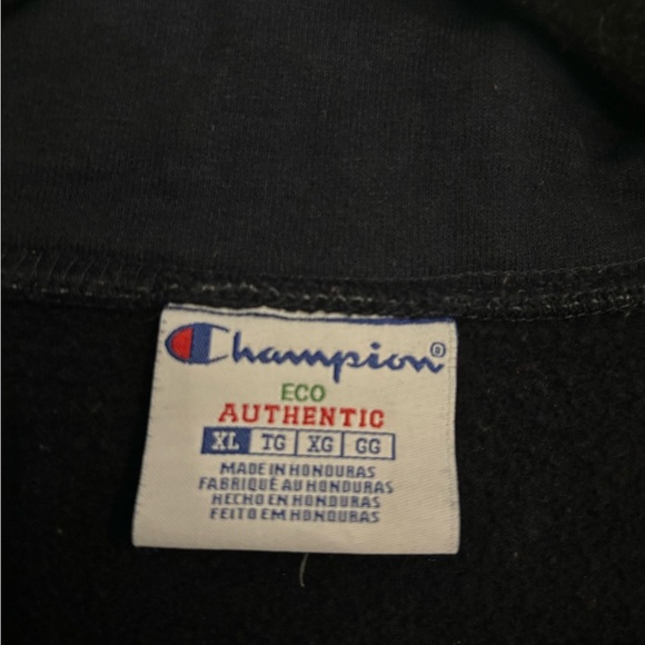 Champion Men’s 1/4 Zip Yale Embroidered Navy Pullover Sz XL Eco Authentic - Picture 5 of 7